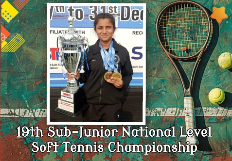 Thanikha T Brings National Glory in the 19th Sub-Junior National Level Soft Tennis Championship was held in Odisha from 26th to 31st December 2025.
