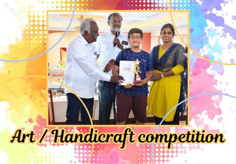 Our student K. A. Hanish of Class VII participated in the Art / Handicraft competition.