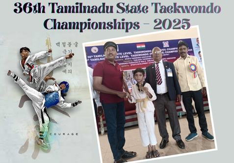 Our student Master Devashwin S.P of Class II – D has participated in 36th Tamilnadu State Taekwondo Championships – 2025
